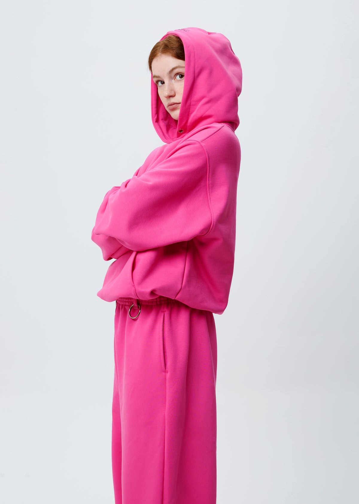 BASIC pink hoodie