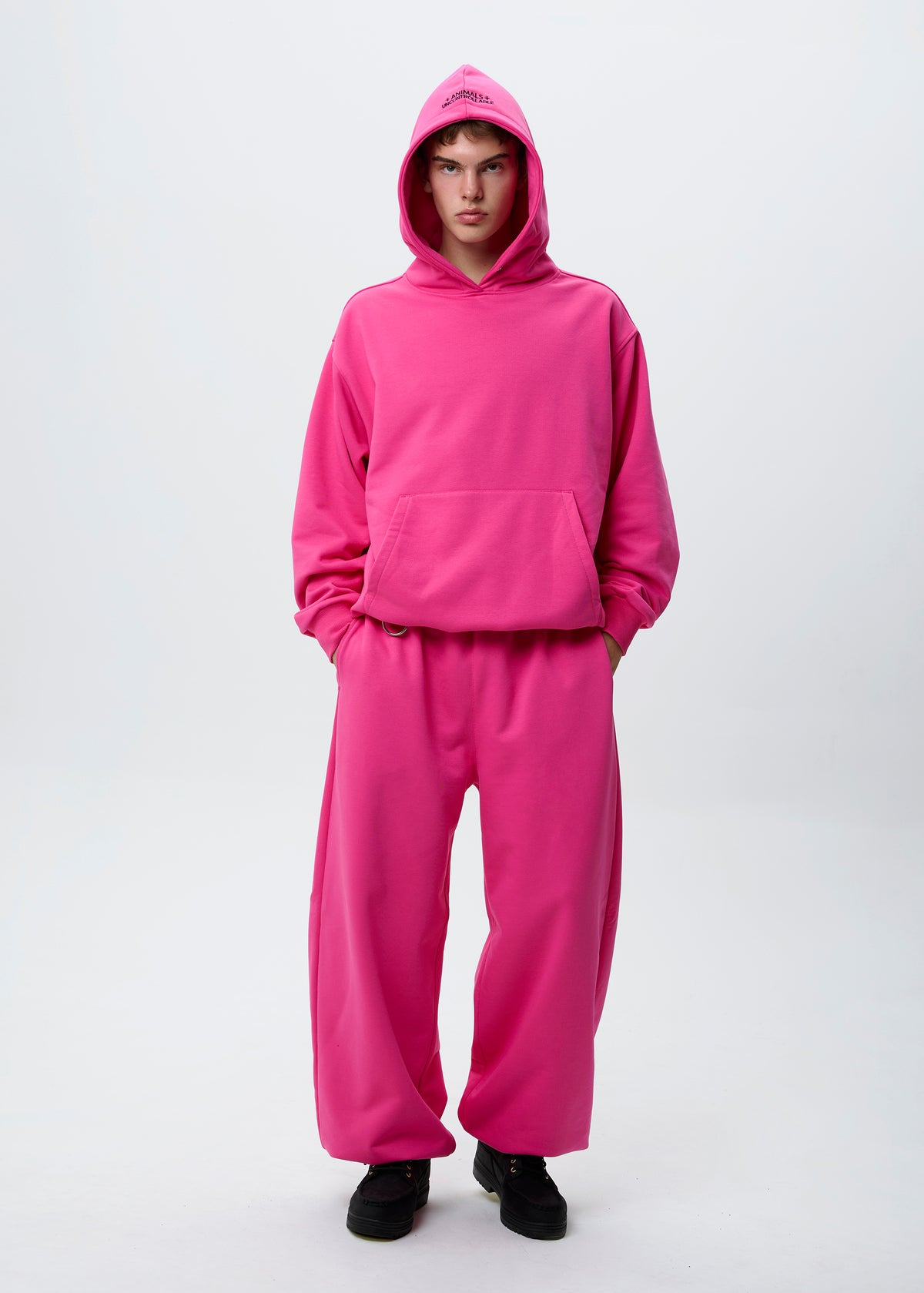 BASIC pink hoodie