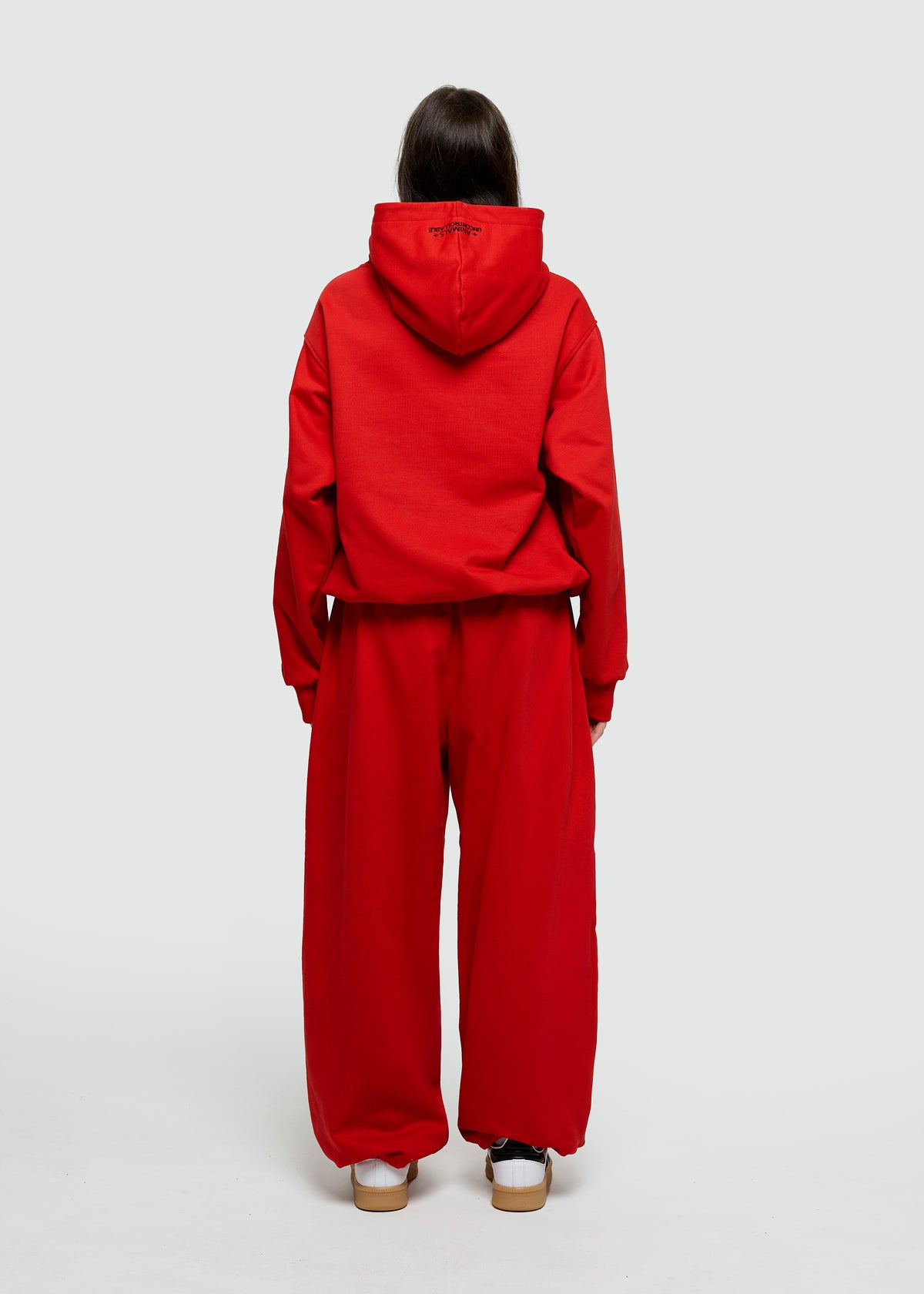 BASIC red zipped hoodie