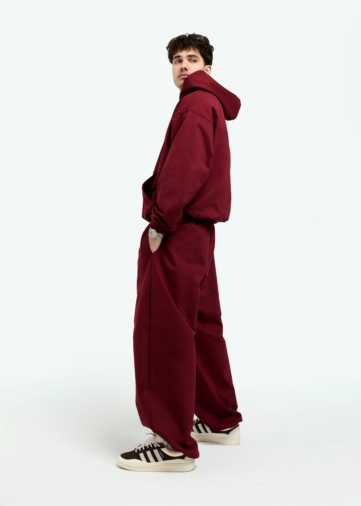 BUBBLE burgundy sweatpants