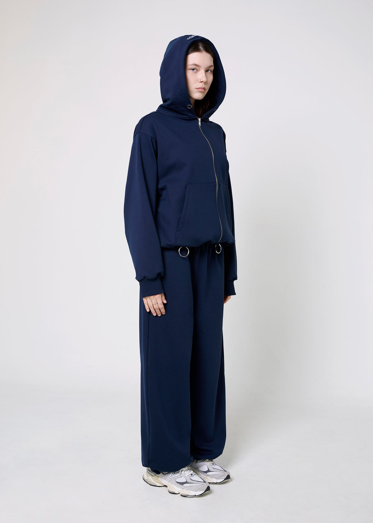 BASIC & BUBBLE navy zipped set
