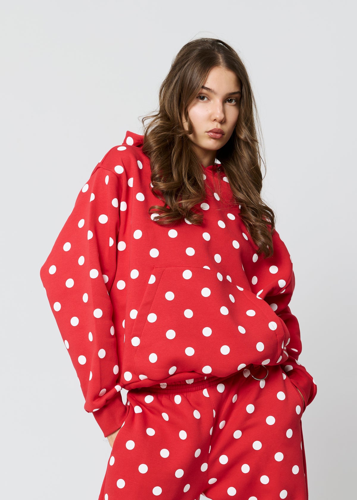 POLKA DOT red hoodie