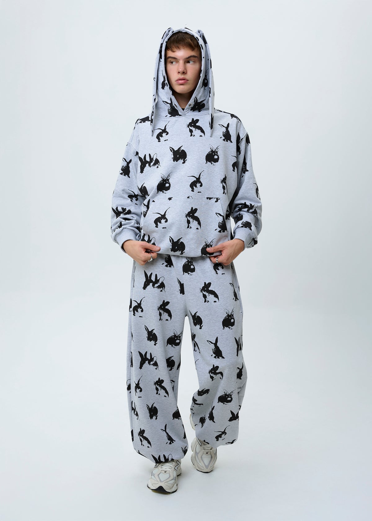 BASIC & BUBBLE RABBIT grey set