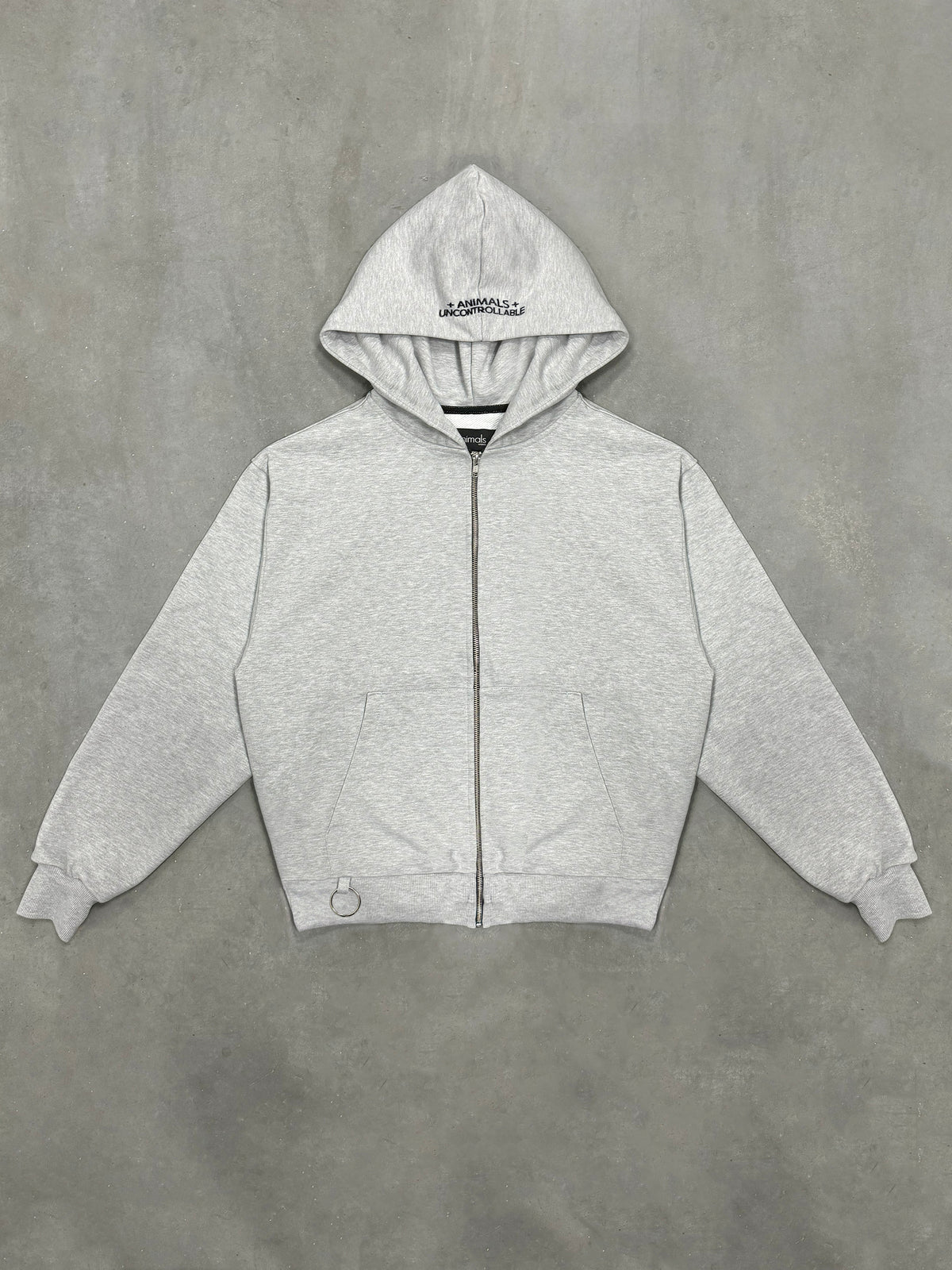 BASIC melange zipped hoodie